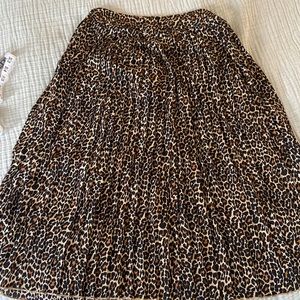 J. Crew leopard print, size 4, pleated skirt